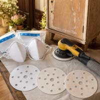 Set za obnovu namještaja: 50x 185mm P180 + 50x P360 + 50x P400 diskovi + 2x FFP2 maska 1