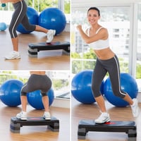 ACTIVE FOREVER Állítható magasságú aerobic step pad, 78x30 cm, fekete-szürke 6