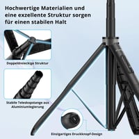 ATUMTEK 130cm-es Bluetooth Szelfibot Állvánnyal - iPhone és Android Kompatibilis 4