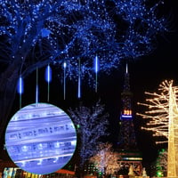 Joomer 240 LED-es Kék Meteoreső Fényfüzér, 30cm, Kültéri Vízálló Karácsonyi Dekoráció 2