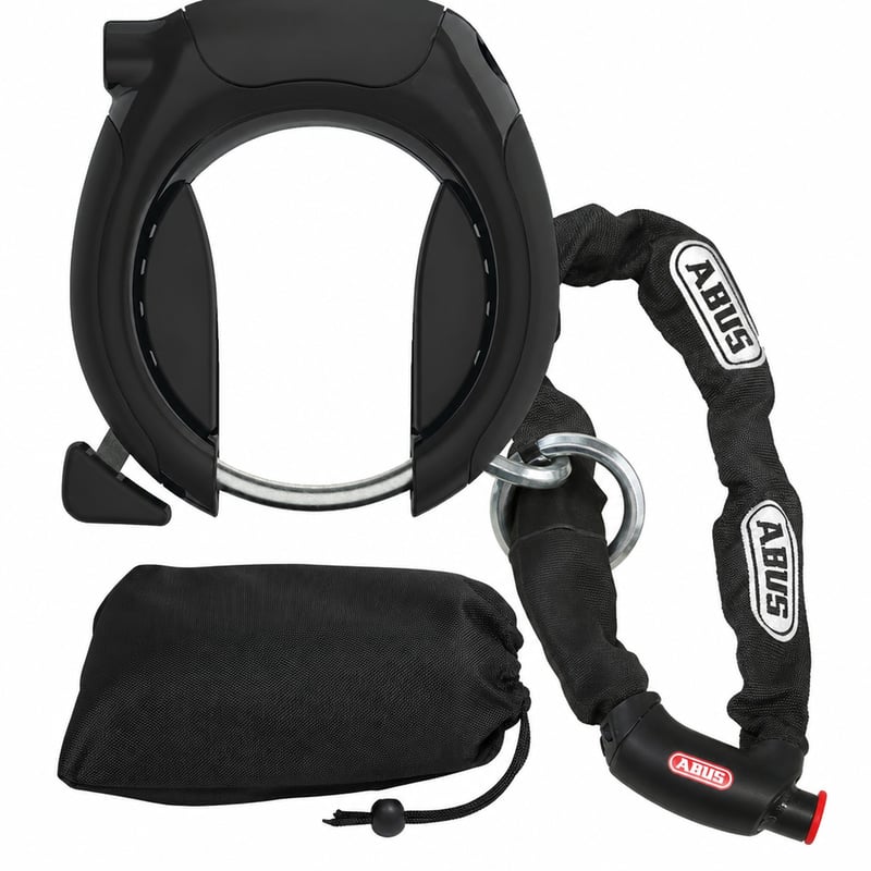 Zámok na bicykel ABUS Pro Shield XPlus 5955 NR s reťazou — chybný, čiastočne funkčný: zaseknutý zámok, nedá sa zamknúť (stav: pozri 2. obrázok)