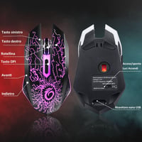 VersionTECH Vezeték Nélküli RGB Gamer Egér - Újratölthető, Csendes, 3 DPI Fokozat 6