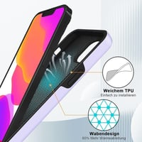 Apple iPhone 13 Mágneses Gyűrűs Tok - Világoslila Szilikon Védőtok 4