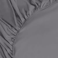 Utopia Bedding Szürke Mikroszálas Gumis Lepedő 200x200 cm - 35 cm Mély 5