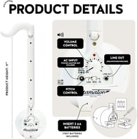 Hamee Otamatone Deluxe Zenélő Játékhangszer - Fehér Színben, 3 AA Elemmel, 45 cm-es Méretben, Különleges Angol Verzió 5