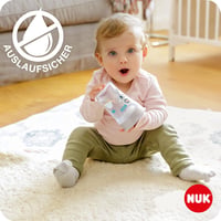 NUK Magic Cup Tanulópohár | 230 ml | Szivárgásmentes 360° Ivóperem | 8+ Hónapos Kortól | BPA-mentes | Piros | 2 db-os Csomag 3