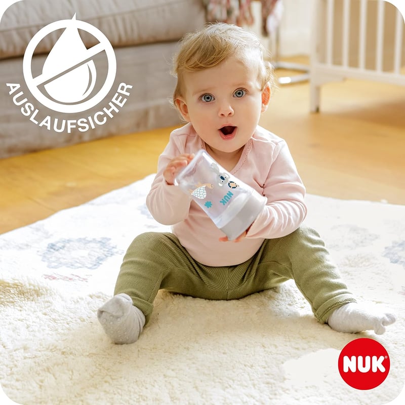 NUK Magic Cup Tanulópohár | 230 ml | Szivárgásmentes 360° Ivóperem | 8+ Hónapos Kortól | BPA-mentes | Piros | 2 db-os Csomag
