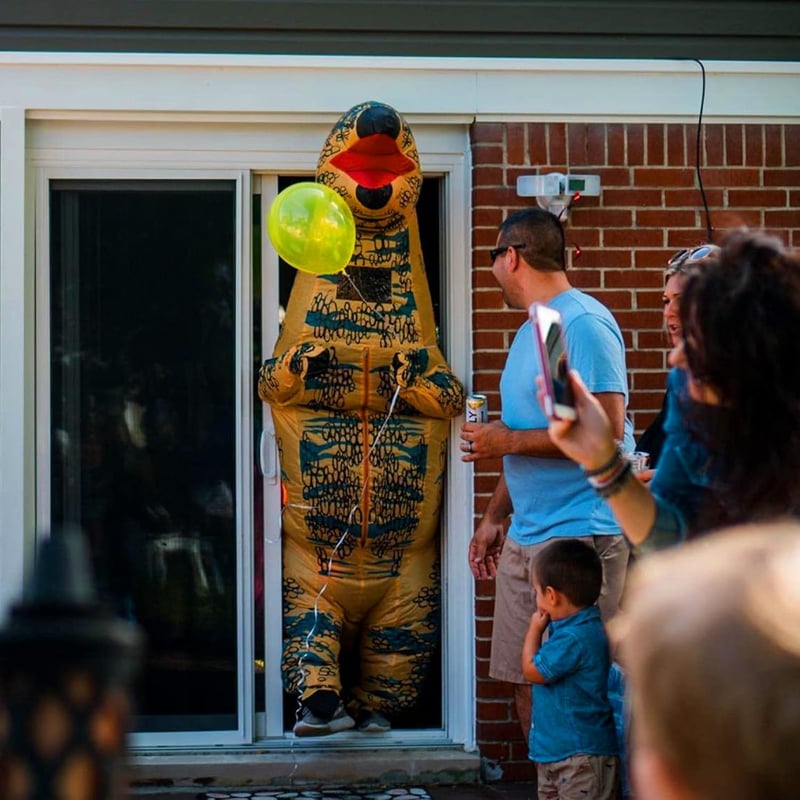 Felfújható Stegosaurus jelmez felnőtteknek - Vicces dinoszaurusz kosztüm Halloweenre
