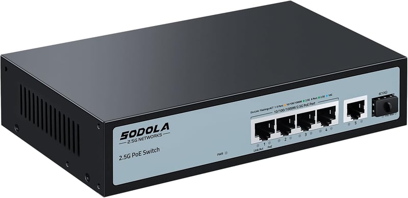 SODOLA 8 portos 2,5G Multi-Gigabit hálózati switch otthoni és kisvállalati használatra