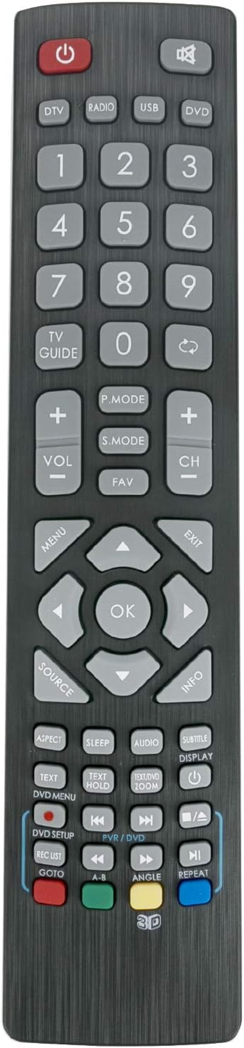 ALLIMITY SHW-RMC-0103 Távirányító Sharp Aquos Smart TV-hez - Kompatibilis LC-22/24/32/40/43/48 Modellekkel, Programozás Nélküli Használat, 1