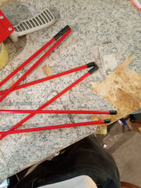 Bețe de aliniere pentru golf flintronic, 2 bucăți, pliabile — defecte, funcționează parțial: sistemul de îmbinare este rupt (stare: vezi a doua imagine) 4