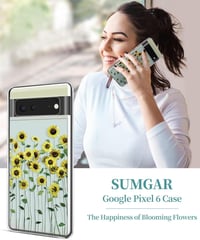 Google Pixel 6 Napraforgós Vékony Tok - Divatos Virágmintás Védőborító Nőknek 5