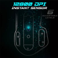 SPIRIT OF GAMER PRO M5 RGB Gamer Egér 12800 DPI, 8 Programozható Gomb, Gyorstüzelés Funkcióval, 13 RGB Háttérvilágítási Effekt, Ergonomikus  2