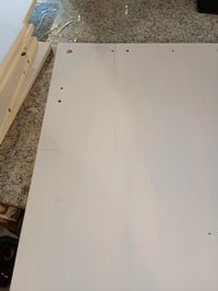 vidaXL Tömör Fenyőfa Íróasztal 2 Fiókkal, Fehér, 100x50x78 cm — hibás, részben működik: repedések az asztallapon (állapot: lásd a 2. képet) 5