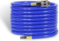 CCLIFE 5m Spirál Sűrített Levegő Tömlő 20 Bar Nyomásálló - 1/4 Colos Kompresszor Cső Gyorscsatlakozóval, PVC, 6,3mm Belső Átmérő 6