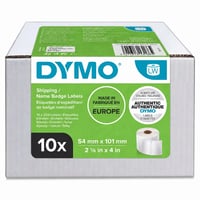 Etichete de expediere și ecusoane DYMO Original LabelWriter, mari 54x101 mm, 10 role (2200 buc.), autoadezive, detașabile, pentru imprimante LabelWriter — set de 10 bucăți 1