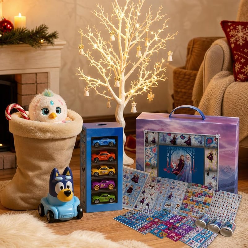 Blagdanski paket iznenađenja: 1x dekorativno drvce + 1x set naljepnica Frozen 2
