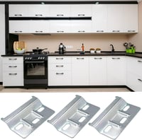 GIAK Fém Tartólemez Szett - 6 db 60 mm-es Horganyzott Acél Fali Konzol Szekrényekhez, Tükrökhöz, Polcokhoz Csúszásgátlóval 5