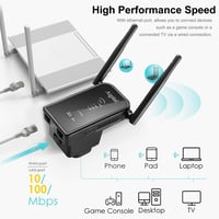 Aigital WN532 WiFi Jelismétlő - Fekete Vezeték Nélküli Jelerősítő, 802.11bgn Szabvány, Super Booster Funkcióval, 160g 6