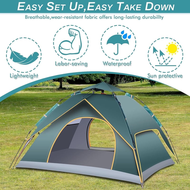 Tenda 2-3 személyes automata vízálló pop-up sátor kempingezéshez