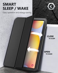 Samsung Galaxy Tab S6 Lite védőtok - MoKo 9H edzett üveg, állvány, stifttartó (fekete) 8