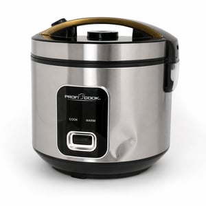 Aparat de gătit orez ProfiCook PC RK 1285 pentru 3 kg de orez, cu strat antiaderent — prezintă o ușoară lovitură în partea din față (produs resigilat/outlet)