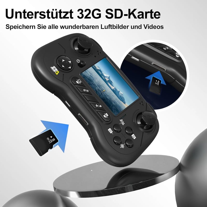 Toladrone TD31LCD Drón Beépített LCD Kijelzős Távirányítóval, Kamerával, Kefenélküli Motorokkal, Valós Idejű FPV Képátvitellel, Összecsukhat