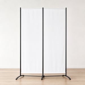 vidaXL 2 paneles szövet térelválasztó fehér 348x180 cm térelválasztó paraván irodai szobai válaszfal