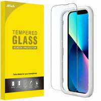 JETech Ochranné tvrdené sklo na iPhone 13/13 Pro, balenie 2 ks (z originálnej súpravy), tvrdosť 9H, ultra priehľadné 1