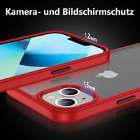 iPhone 13 Piros-Áttetsző Ütésálló Szilikon Védőtok 4