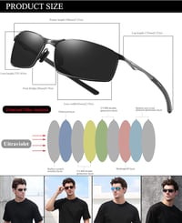 LEDING&BEST Polarizált Pilóta Napszemüveg - Unisex, Könnyű Fém Keret, Retro Stílus 5