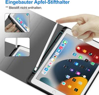 FOGARI Bluetooth Billentyűzetes Tok iPad 10.2/10.5 Készülékekhez - Német QWERTZ, Levehető, Újratölthető, 9/8/7 Generációs, Air 3, Pro 10.5 K 8