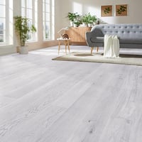 INMOZATA Öntapadós PVC Padlóburkolat - Világosszürke Fahatású Vinyl Padló, Vízálló, Csúszásmentes, 5 m², 36 db Lap, 2 mm Vastag 7