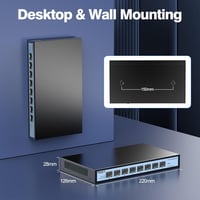 SODOLA 10G Menedzselhető Hálózati Switch 8 SFP+ Porttal - Fali, Ventilátor Nélküli, 160G Sávszélesség, VLAN/QoS/LACP Támogatás, NAS/Szerver  9