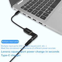 GINTOOYUN PD65W Lenovo Négyzetes USB-C Töltőkábel Laptopokhoz, Telefonokhoz és Tabletekhez - 18cm Univerzális Adapter 65W Teljesítménnyel 6