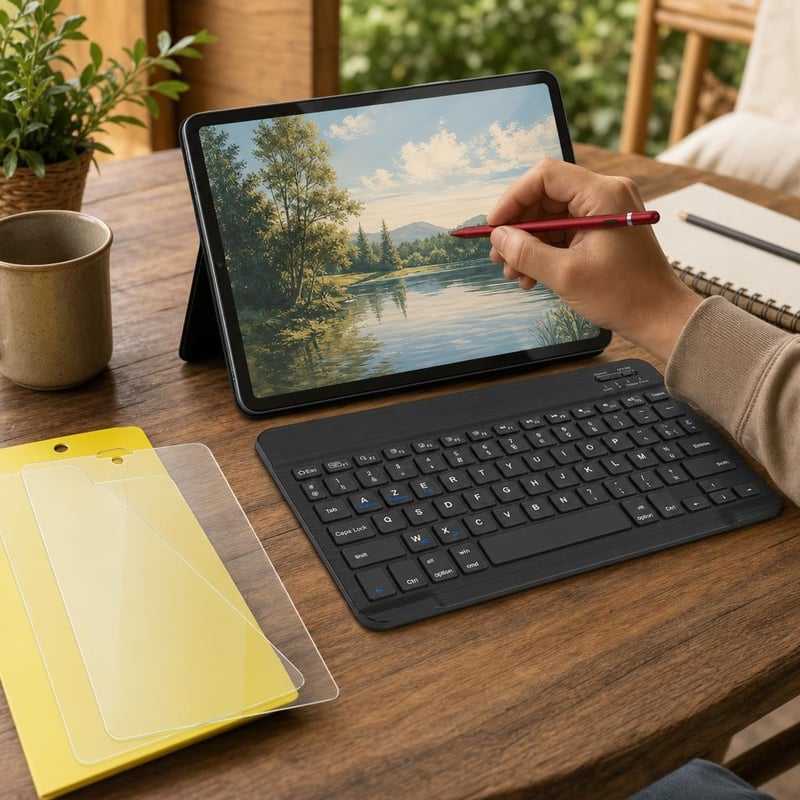 Kreatív balík pre Xiaomi Pad: 1x stylus + 1x BT klávesnica + 2x ochranné sklo