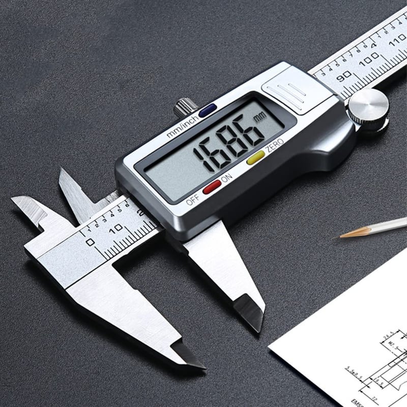 ZHAOMIMI Digitális Tolómérő 150mm Rozsdamentes Acélból - Nagy LCD Kijelzővel, 0,01mm Pontosság, Belső-Külső-Mélység Méréshez