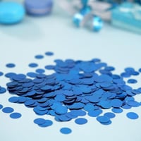 Kék Holografikus Csillámos Szalagok és Konfetti Szett - 6 Tekercses Metál Dekoráció 4