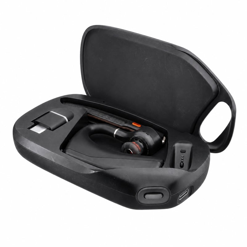 Poly Voyager Legend 50-M UC Bluetooth slušalice, crne — Ogrebotine na uređaju i drugi tragovi korištenja (stanje: vidi 2. sliku)
