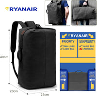 SUCIKORIO 40x20x25 Repülős Hátizsák - Kézipoggyász Ryanair Járatokra, 20L Túra és Taktikai Hátizsák 2