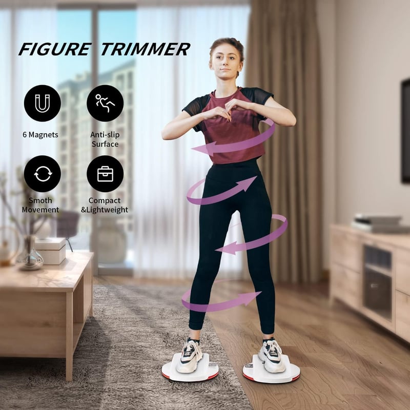 Twister tárcsás derékformáló eszköz számláló funkcióval, szürke - Otthoni fitness edzőgép