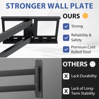 BONTEC TV Fali Tartó 32-70" Képernyőkhöz - Extra Hosszú 850mm Karos Konzol, 60kg Teherbírás, Dönthető, Forgatható, VESA 400x400mm 6