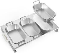 Weber 3 db-os rozsdamentes acél grillserpenyő készlet gázgrillhez, zöldséghez, húshoz 8
