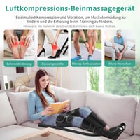 Medcursor 3 az 1-ben Légkompressziós Lábmasszírozó - Vádli, Comb és Talp Masszázs, 6 Üzemmód, 3 Intenzitás, Izomrelaxáció és Vérkeringés Jav 2