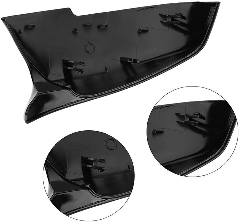 GSRECY Fényes Fekete Visszapillantó Tükör Borítás BMW F20 F21 F30 F36 X1 E84 Kompatibilis - M4 Stílusú Autó Külső Tuning Szett (2 db)