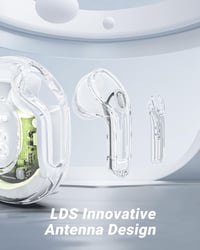 ACEFAST T8 Bluetooth fülhallgató, 30 órás akkumulátor, zajszűrés, átlátszó LED kijelző, holdfehér 6