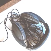Metronic 480143 žičane slušalice za TV, crne, kabel od 6 m, 3,5 mm priključak, lagane i podesive (stanje: vidi 2. sliku) 2