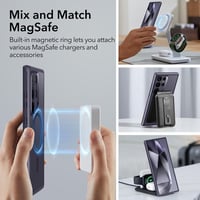 Samsung Galaxy S24 Ultra MagSafe-kompatibilis, katonai védelmű, átlátszó fekete ESR tok 4