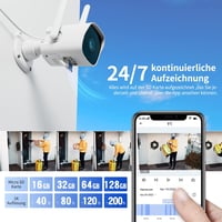 Wansview 2K WiFi Kültéri Biztonsági Kamera - Adatvédelmi Zónával, Kétirányú Hanggal, SD Kártyahely (Fehér) 4