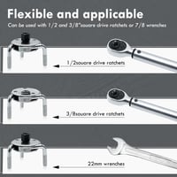 CCLIFE Olajszűrő Kulcs 3-Karos Cr-V Pók Adapter Készlettel - Olajcseréhez, 69-136 mm Átmérőjű Szűrőkhöz, Króm-Vanádium Acél 3